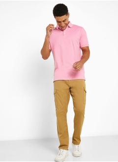 Buy Mens Short Sleeve Polo Button Up Shirt in UAE