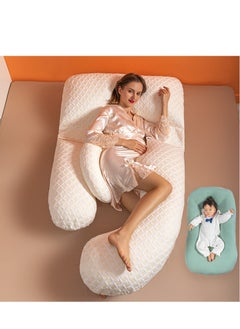 Buy Pregnancy Pillows for Sleeping | Detachable Maternity Pillow for Pregnant Women | Extra Large Full Body Pillow for Pregnancy with Velvet Cover in UAE