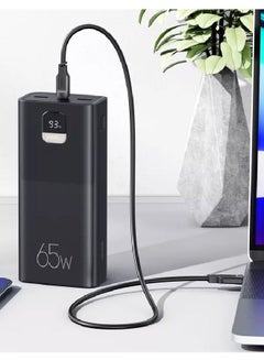 Buy LED Display 30000mAh High Capacity QC3.0+PD 65W Fast Charging Power Bank Power Station Compatible With Phones, Laptop, Tablet Fast Charging Power Bank 30000mAH With USB C To USB C Cable in UAE