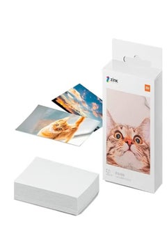 Buy Xiaomi Photo Printer Photo Paper 50 Sheets, 3 Inch Photo Paper in Saudi Arabia