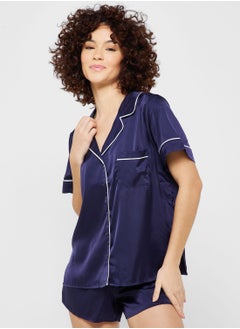 Buy Pocket Detail Nightdress & Pyjama Set in UAE