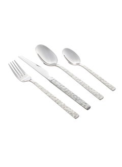 اشتري Stainless steel spoons, forks and knives set, 24 pieces في السعودية