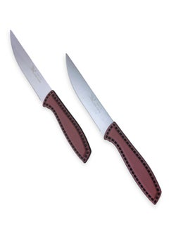 Buy Stainless Steel Kitchen Knife With A Silicone Handle - 2 Pcs in Egypt