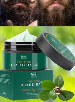 Buy 100gm Tea Tree Beard Balm Beard Balm with Tea Tree Oil and Shea Butter for Styles Moisturizes Hydrates Strengthens and Softens Beards and Moustaches Leave in Conditioner Wax for Men Beard Balm in UAE