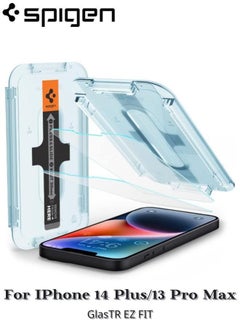 Buy Apple iPhone 14 Plus/13 Pro Max Screen Protector [2 Pack] Glastr Ez Fit Premium Tempered Glass - Case Friendly with Sensor Protection in Saudi Arabia