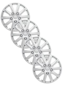 اشتري EMTC Taiwan Wheel Cover Pack of 4 | 13" Inch | EM-3111 Silver Universal Nested Style في الامارات