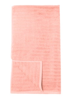 Buy 100 Percent Cotton Zero Twist 460 GSM Wave Ribbed Pattern  Set of 2 Bath Towels 70x140 cm in Saudi Arabia