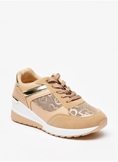 Buy Panelled Sneakers with Lace-Up Closure in UAE