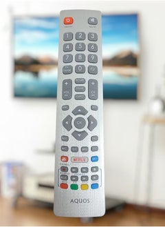 اشتري TV Remote Control For Sharp Aquos Silver في السعودية