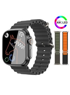 Buy 2024 X9+ Ultra2 AMOLED Smart Watch Sport Version 2.08 Inch HD Full Screen Wireless Charging More Than 48 Function With Two Extra Straps in UAE