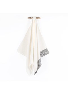 Buy Leaf Bath Towel, Beige - 500 Gsm, 140X70 Cm in UAE