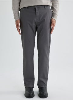 Buy Regular Fit Zipper Pocket Gabardine Chino Pants in UAE