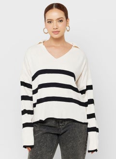 اشتري Polo Neck Striped Sweater في الامارات
