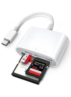اشتري USB C SD Card Reader for iPhone 15/iPad/Mac, USB C to SD CF, Type C SD Memory Card Adapter with Compact Flash/CF/SD/MicroSD Slots Compatible with iPad MacBook Pro/Air/Mini Mac Laptop في السعودية