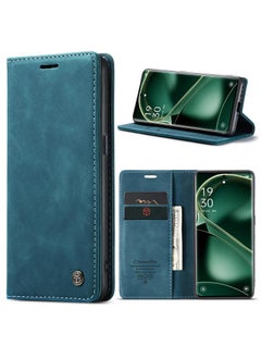 Buy CaseMe Oppo Find X6 Wallet Case Book Folding Flip Folio Case with Magnetic Kickstand Card Slots Protective Cover - Green in Egypt