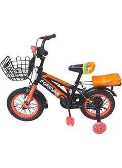 Buy FOREVAR Children's Bike, Single Speed, with Basket, Color ORANGE/BLACK 16 in Egypt