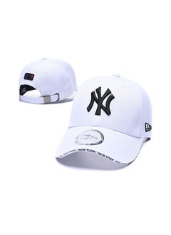 Buy New Era 9Fort New York Yankees Baseball Hat Duck billed Hat Pointed Hat Sun Hat Pure Cotton Men's and Women's Hat Baseball Outdoor white in UAE