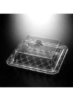 اشتري Acrylic Square Serving Set 42.5 cm Silver Design في الامارات