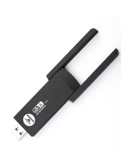 Buy 1800Mbps Wi-Fi 6 USB 3.0 Adapter - 802.11ax, Dual Band, Built-in FEM (PA+LNA), 2.4G/5G Wireless Network Adapter for PC Desktop, MU-MIMO WiFi Dongle, 2x High Gain Dual Band Antenna - AIR-WA1800AX in UAE