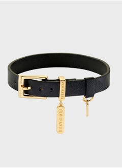 Buy Brielli Buckle Up Sparkle Bar Leather Bracelet in UAE