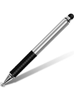 اشتري Portable Universal Double-head Stylus Touch Screen Pen Silver في الامارات