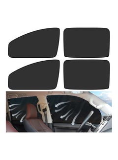 Buy Car Side Window Sun Shade Window Sunshades Privacy Curtains Foldable Magnetic Car Side Window Sun Shade And UV Protection Privacy Window Cover 4PCS in Saudi Arabia