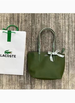 Buy Lacoste Women's Concept Fashion Versatile Small Zipper Handbag Shoulder Bag Army Green in Saudi Arabia