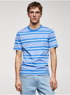 Buy Stripe Crew Neck T-Shirt in UAE