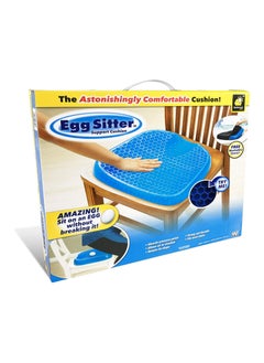 Buy Egg Sitter Seat Cushion With Non-Slip Cover Breathable Honeycomb Design Absorbs Pressure Points, Blue/Black, W 37.6 x H 35.2 x L 5.6 cm in UAE