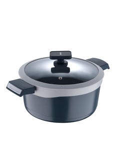 Buy Gastro Cast Aluminum Non-Stick Induction Bottom Casserole With Lid 24cm in UAE