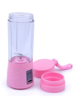 Buy 4 Blades Handhels Juicer Bottle Portable Mini USB Electric Fruit Citrus Lemon Juicer Blender Pink in UAE