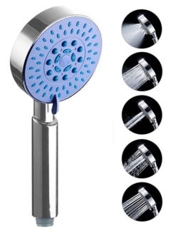 Buy Shower Head with 5 Spray Modes Universal Chrome Self-cleaning Handheld Shower Head for Adults Children Pets Home and Gym Use in UAE