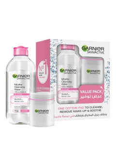 اشتري SkinActive Micellar Cleansing Water Classic 400ml + Cotton Pads في الامارات