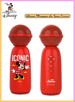 Buy Disney Minnie Mouse Microphone Bluetooth Speaker Large Volume Karaoke Audio Player Household Outdoor in UAE