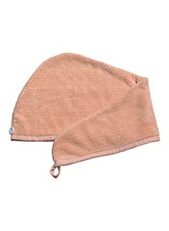 اشتري Hair Towel Microfiber Soft Twist Hair Turban Wrap Fast Drying Cap Orange في مصر