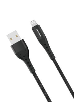 اشتري كابل USB-LIGHTNING قماش معتمد من MFI سلك متين ذات جودة عالية 2 متر في السعودية