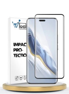 Buy Premium EDGE-PRO Full Glue Full Cover Tempered Glass Screen Protector For Honor Magic6 Pro 5G 2024 Clear/Black in UAE