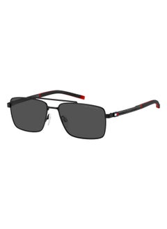 Buy Men's UV Protection Rectangular Shape Carbon Fiber Sunglasses TH 2078/S GREY 41 - Lens Size: 41 Mm - Mtt Black in Saudi Arabia