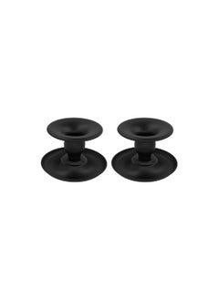 اشتري SYOSI Candle Holder, for Table Centerpiece, Metal Candle Holders for Pillar Candle or Taper Candle, Matte Black, 2PCS في الامارات