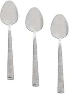 Buy Nouval Rocky Stainless Steel Tea Spoon Set of 3 Pieces - Silver in Egypt