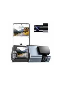 Buy AKEEYO AKY-T1 Dash Camera, 4k Dash Camera, 5G, Wi-Fi, Front and Rear Cameras, GPS, 8 Megapixel Sensor, 3-inch IPS Monitor, WDR, Noise Protection, Parking Surveillance, LED Traffic Signal in Saudi Arabia