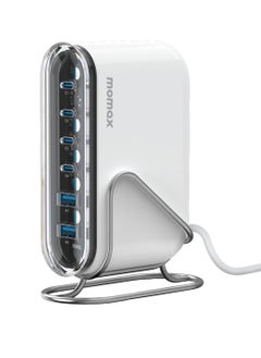 اشتري Momax 1-Charge Flow+ GaN Tech Desktop Charger 6 Ports 120W - White في السعودية