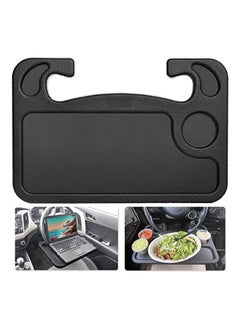 Buy 2 In 1 Car Steering Wheel Desk | Steering Wheel Tray For Laptop Car Mount With Pen Holder | Car Food Tray For Eating With Drinks Holder | Multipurpose Travel Car Accessories in Egypt