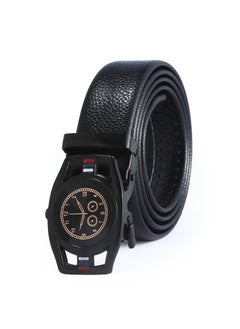 Buy 125CM Creative Casual Versatile Wear Resistant Leather Automatic Buckle Belt in UAE