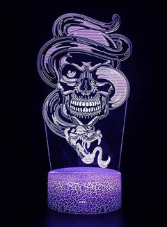 اشتري 3D Multicolor Night Light LED Table Illusion Lamp Lava Base Ghost Pumpkin Witch Halloween Signs Series Creative USB Party Home Indoor Decorations Living Room FestivalK في الامارات