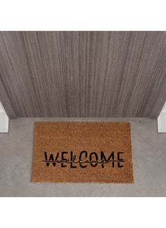 Buy Welcome Printed Coir Doormat with Latex Back 90 x 60 cm in UAE