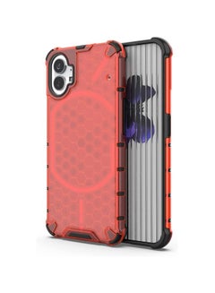 Buy Nothing Phone 1 Case, Shockproof Honeycomb Slim Anti-Scratch for Phone Nothing Phone 1 Back Cover，with Fashion Camera Lens Protection for Nothing Phone 1 Protector Red in Saudi Arabia