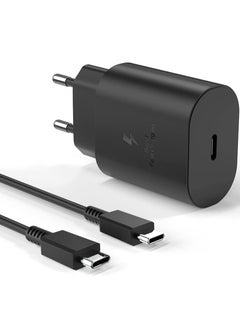 Buy Ultra Fast Charger for Samsung 25W USB C Galaxy S22 S21 S20 FE 5G Ultra Plus + S10 S9 S8 A53 A52S A13 A72 M52 M53 Z Flip4 Charger Cable 1.5M Type-C Plug A EP-TA800 Wall Power Adapter in UAE