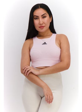 اشتري Women Sportswear Fit Sleeveless Training Crop Top, Pink Combo في الامارات