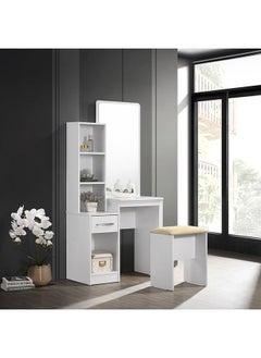 Buy Kulltorp 2-Piece Plus Dresser With Mirror And Stool Set 79.5 x 163 x 39.5 cm in UAE